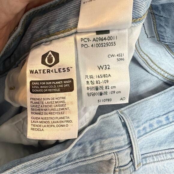 Levi’s low pro straight jeans light wash distressed Sz 32 - Picture 5 of 8